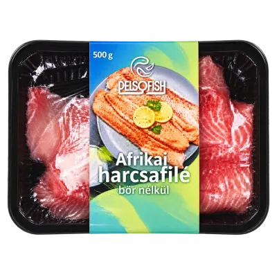 Nyúzott afrikai harcsafilé csomagolt