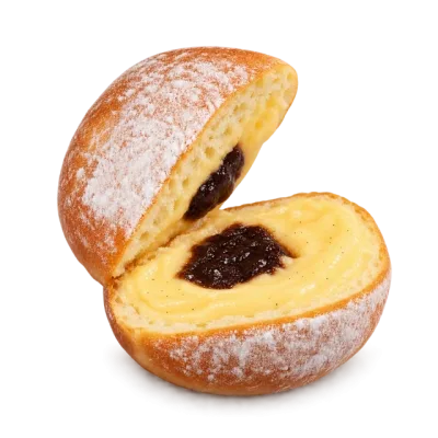 Csokis és vaníliás ízű fánk