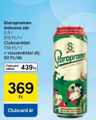 Staropramen dobozos sör