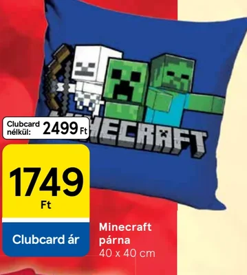 Minecraft párna 40 x 40 cm