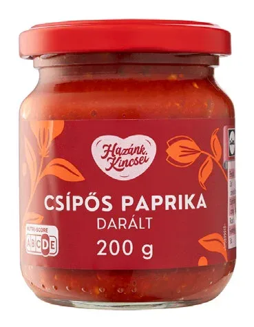 Hazánk Kincsei csípős paprika darált, nyers
