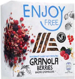 Enjoy Free gluténmentes granola bogyós gyümölcsös