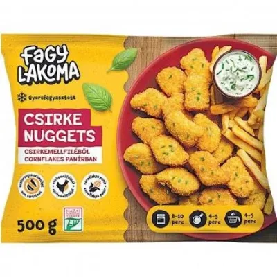 Fagylakoma csirke nuggets cornflakes panírban