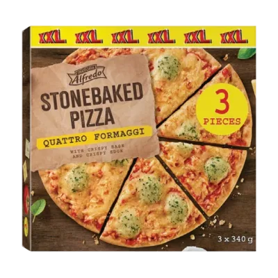 Trattoria Alfredo Négysajtos pizza (Quattro Formaggi)