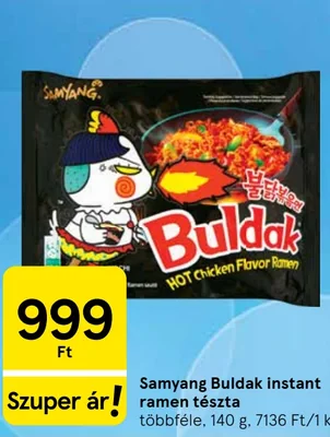 Samyang Buldak instant ramen tészta