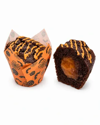 Halloween narancsos muffin