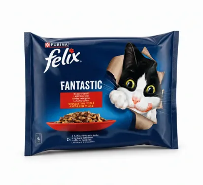 Purina Felix Alutásakos macskaeledel csirke és marha aszpikban