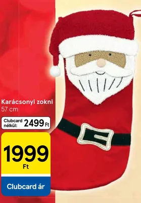 Karácsonyi zokni 57 cm