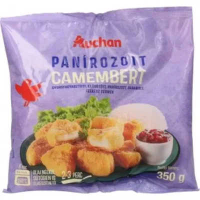 Auchan Panírozott Camembert gyorsfagyasztott sajt