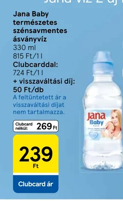 Jana Baby természetes szénsavmentes ásványvíz