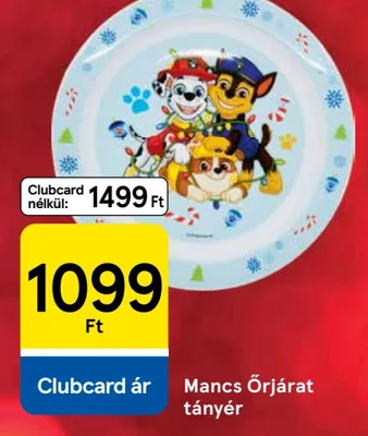 Mancs Őrjárat tányér