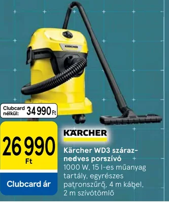 Kärcher WD3 száraz-nedves porszívó