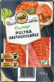 Karát pulyka vastagkolbász csemege szeletelt