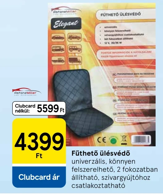 Fűthető ülésvédő