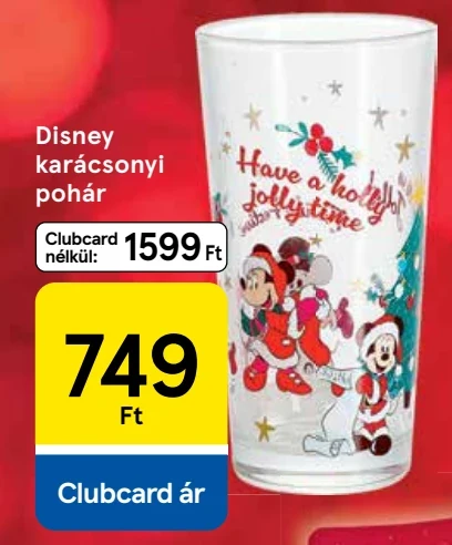 Disney karácsonyi pohár