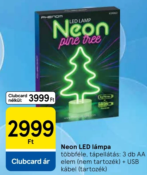 Neon LED lámpa