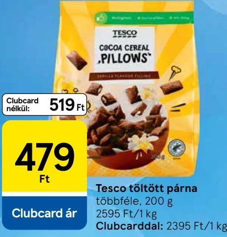 Tesco töltött párna