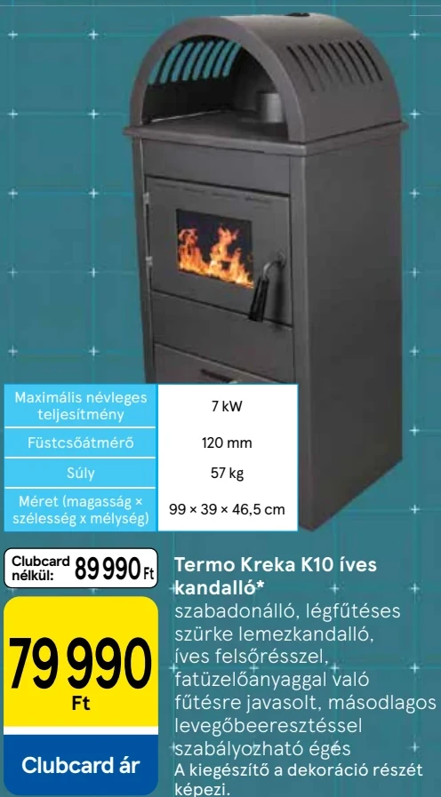 Termo Kreka K10 íves kandalló