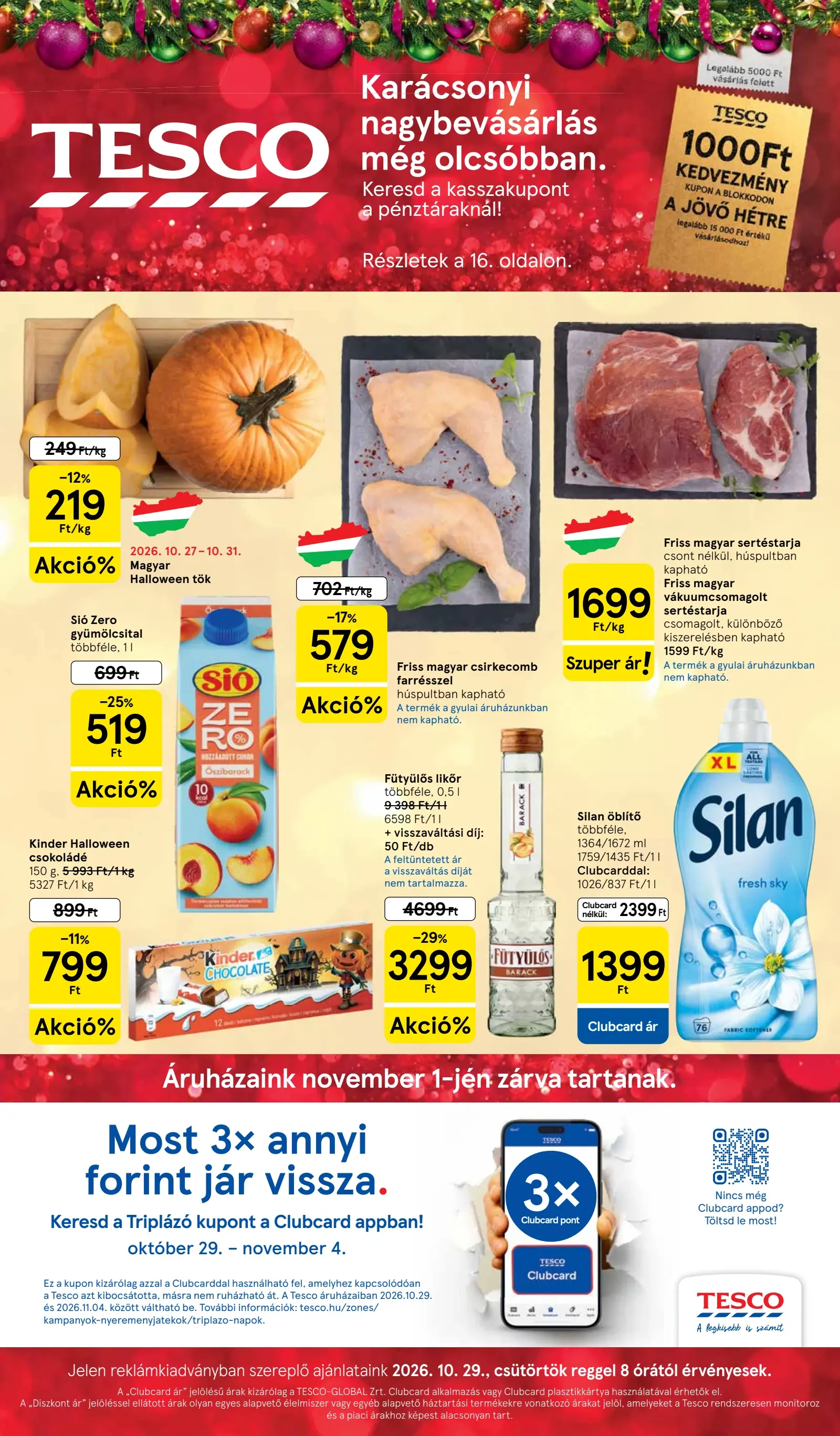Tesco újság, 1. oldal