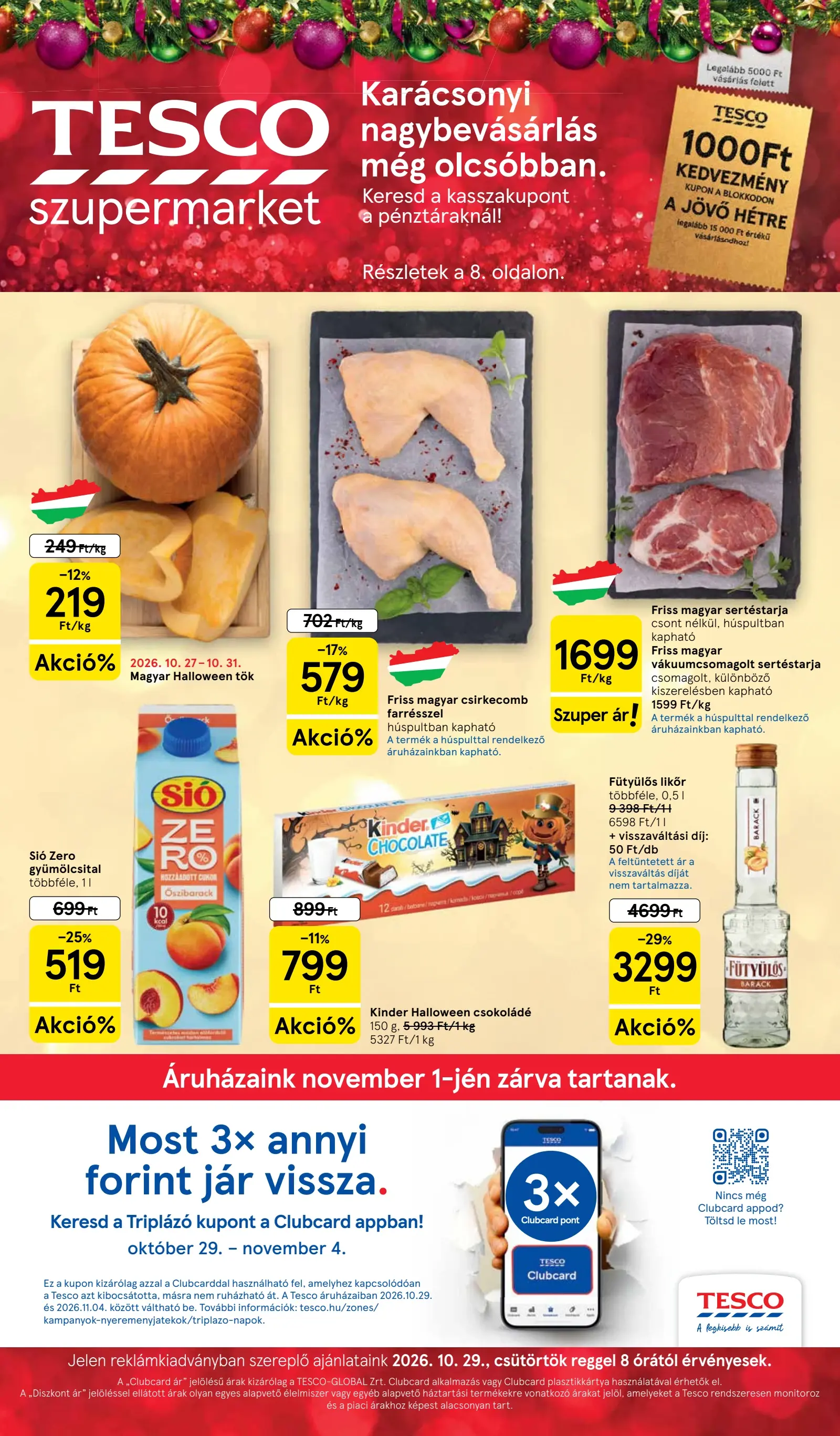 Tesco újság, 1. oldal